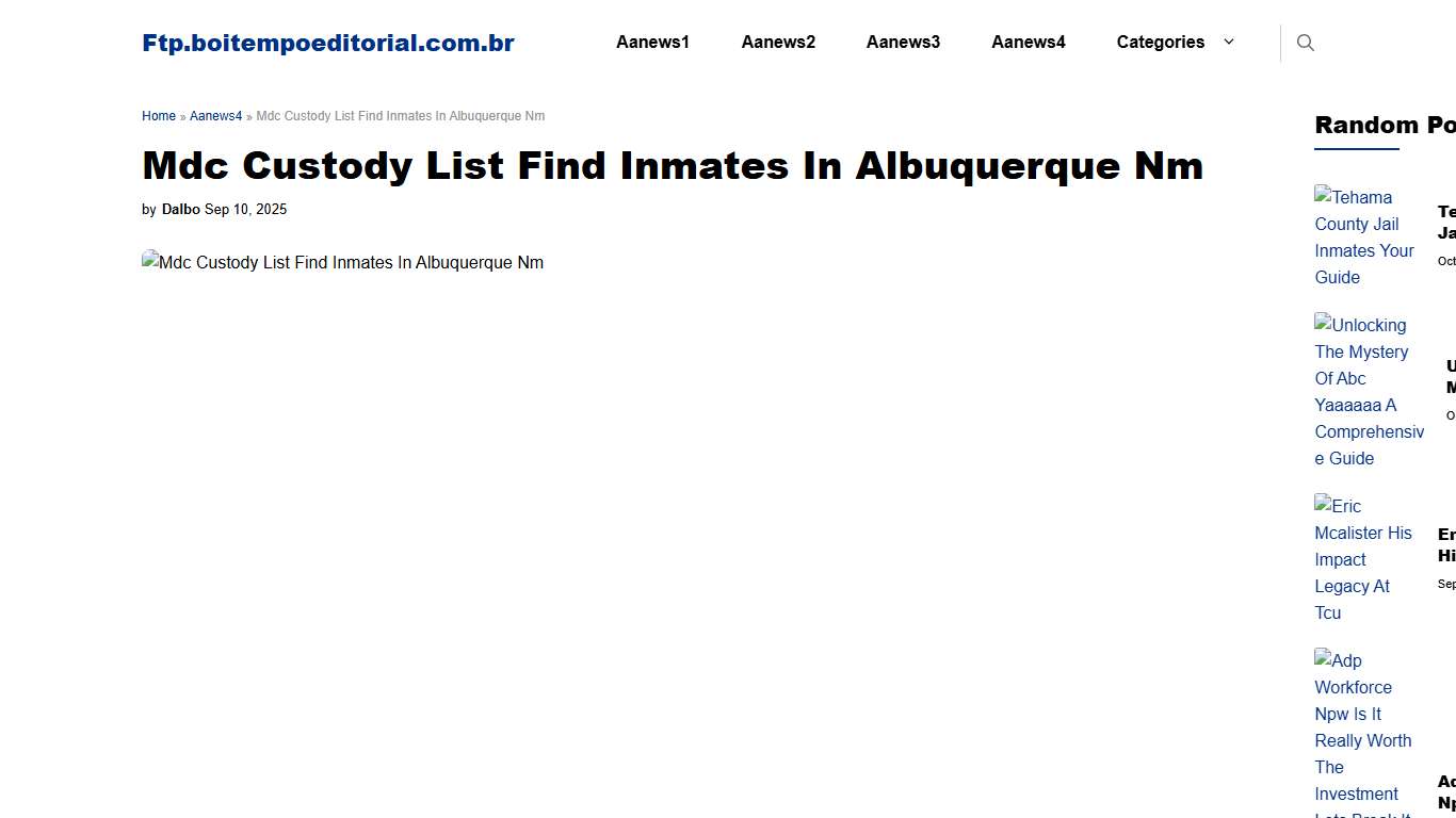 Mdc Custody List Find Inmates In Albuquerque Nm